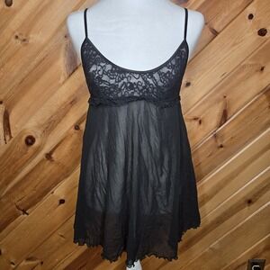 Victorias Secret Babydoll Lace Sheer Back Lingerie Size Large Bow‎ Sexy